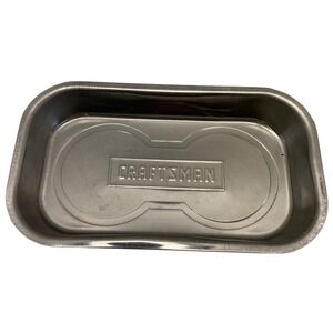 Craftsman Magnetic Parts Tray Stainless Steel Rectangular Tool Organizer 5X9 in